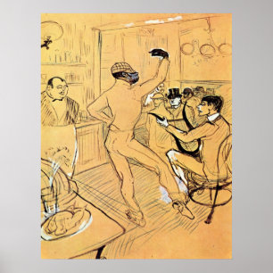 Pôster Dança de Chocolat por Toulouse-Lautrec