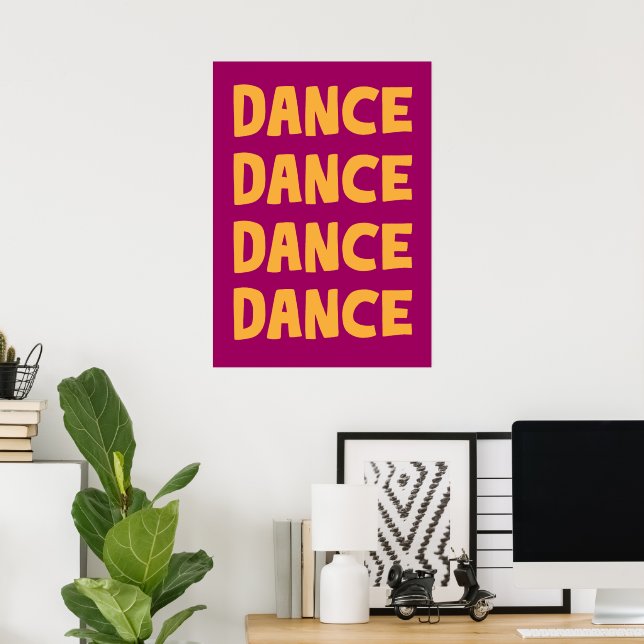 Poster dança de dança de dança (Escritório em casa)
