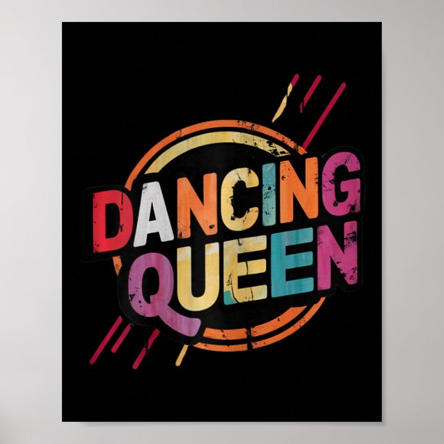 Poster Dança De Disco Do Partido Rainha Dançando Para Mul (Frente)