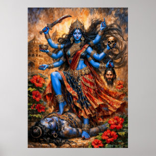 Poster Dança de Kali em Shiva