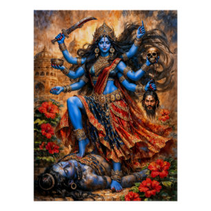 Pôster Dança de Kali sobre Shiva