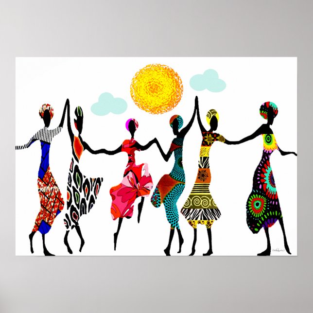 Poster Dança de Louvado Africano (Frente)