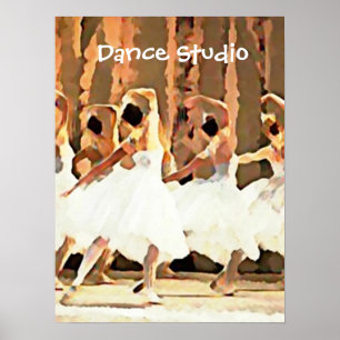 Poster Dança do balé em bailarinas do palco