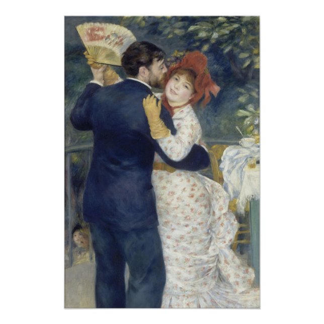 Pôster Dança do País - Pintura Impressionista Renoir (Frente)