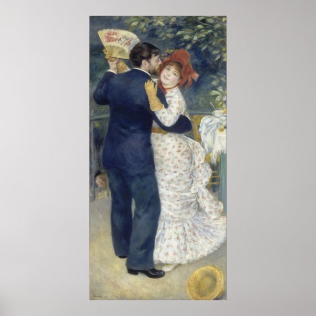 Pôster Dança do País por Pierre-Auguste Renoir (Frente)
