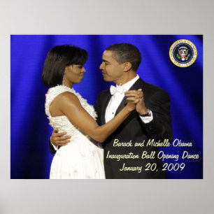 Poster Dança do presidente Obama Inauguração Bola