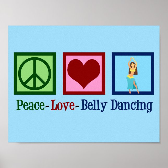 Poster Dança do Ventre Paz Amor (Frente)