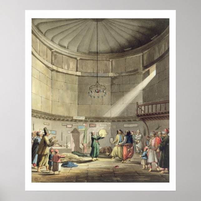 Pôster Dança dos Dervishes, prato 3 da parte 1 da rubrica (Frente)