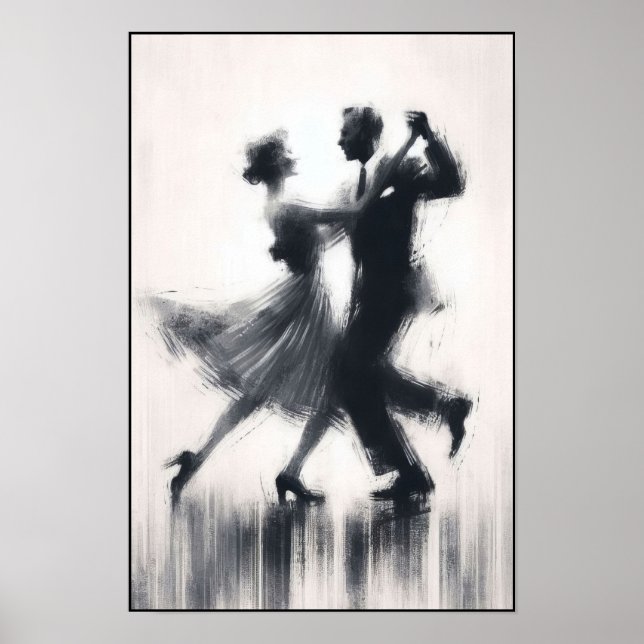 Poster Dança Elegante Abstrato Swing (Frente)