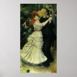Pôster Dança em Bougás por Pierre Renoir, Vintage Art