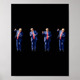 Poster Dança Engraçada do Trump Dançando Como um Criminos