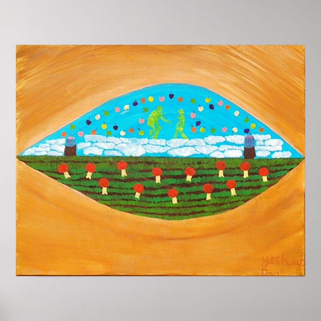 Poster dança entre as cerejas em queda (Frente)