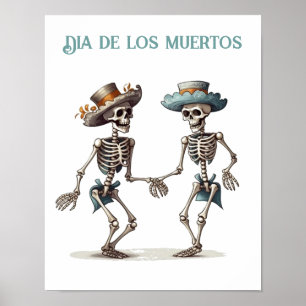 Poster Dança Eterna Dia de los Muertos Calaveras