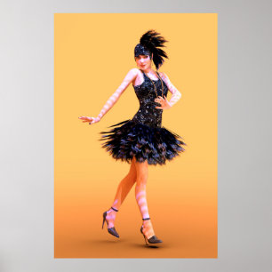 Poster Dança Flapper Vintage