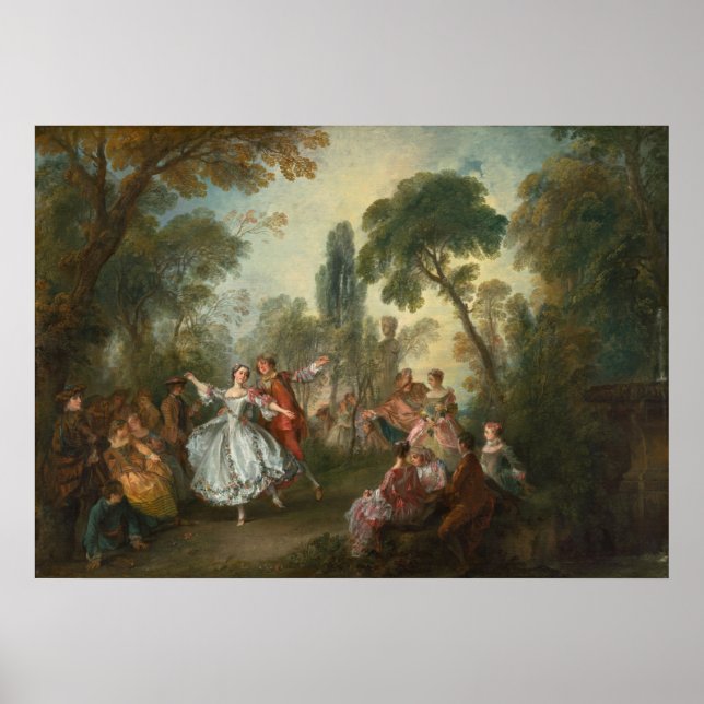 Poster Dança La Camargo - Nicolas Lancret Belas Artes (Frente)
