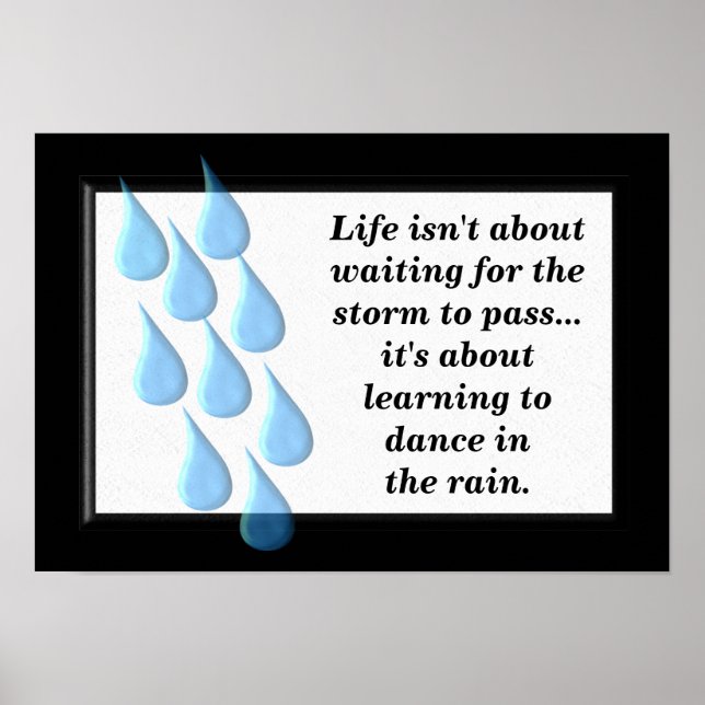 Pôster Dança na chuva (Frente)