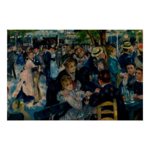 Pôster Dança no Le Moulin de la Galette - Auguste Renoir