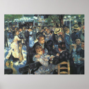 Poster Dança no Le Moulin de la Galette por Renoir