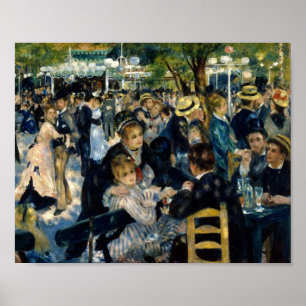 Poster Dança no Moulin de la Galette de Renoir
