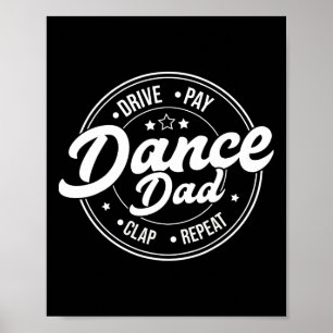 Poster Dança Pai Engraçada Retrora Dançarina Orgulhosa Da