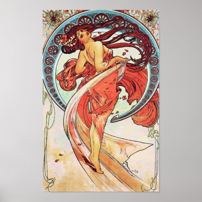 Poster Dança por Alphonse Mucha (Frente)