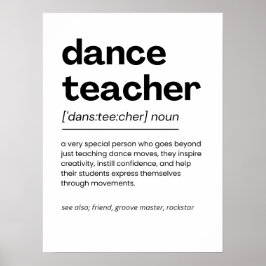Poster Dança Professora Apreciação Dançarina Dançarino Da