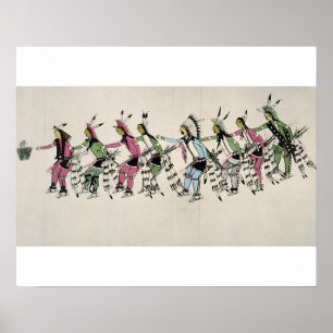 Poster Dança pública em honra do guerreiro que persegue