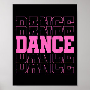 Poster Dança Retroativa Meninas Crianças Dançando Bela Da