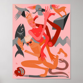 Poster dança rosa
