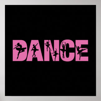 Poster DANÇA Rosa com Corte de Ballerina