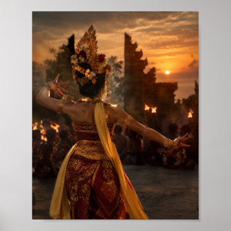 Poster Dança Tradicional Indonésia e Kecak