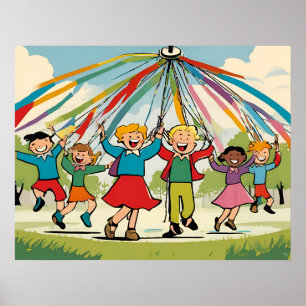 Poster Dançando ao redor do maconha - Brinquedos para cri