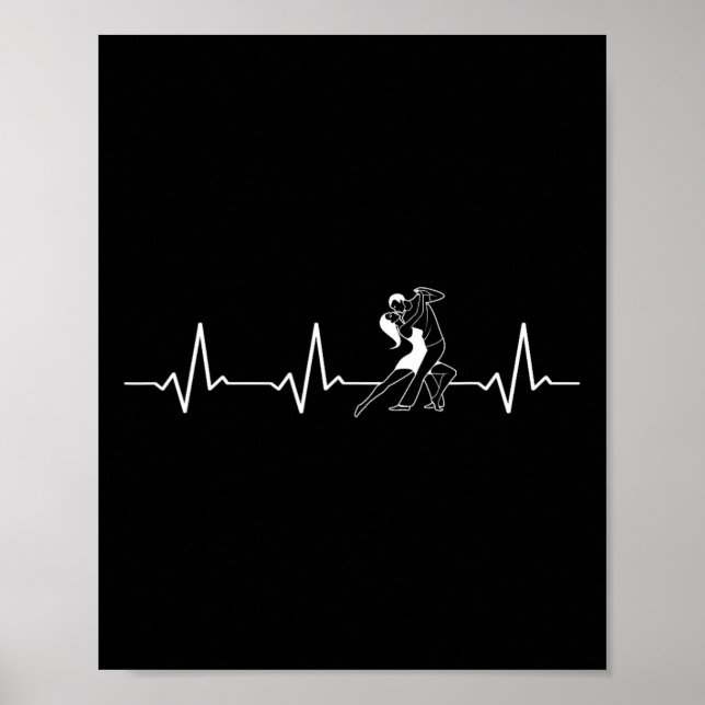 Poster Dançando Heartbeat Rumba Salsa Cha Cha Jive Bachat (Frente)