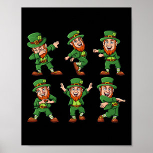 Poster Dançando Leprechauns Diversão Boys Garota Dia de S