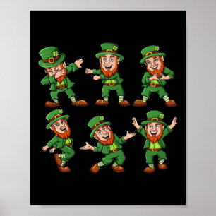 Poster Dançando Leprechauns Diversão Boys Garota Dia de S