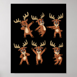 Poster Dançando Reindeer Dance Challenge Natal Boys Gi