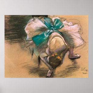 Pôster Dançarina Amarrando suas Fitas por Edgar Degas