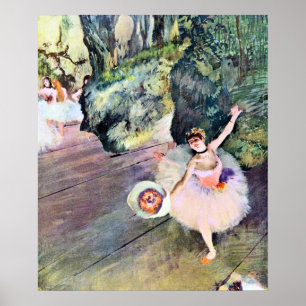 Pôster Dançarina com um Buquê de Flores por Edgar Degas