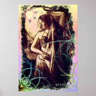 Poster Dançarina de Belly com Estrela