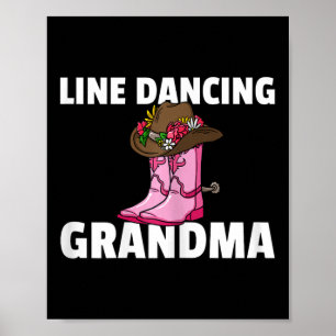 Poster Dançarina de dança de música country da Line Dance
