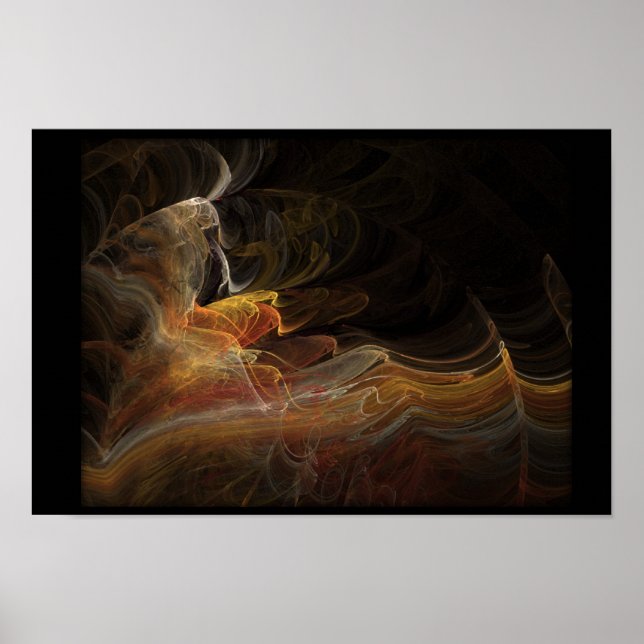 Pôster Dançarina de Flamenco em fractal (Frente)
