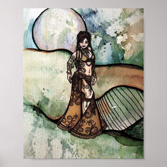 Poster Dançarina do Ventre de Capricórnio (Frente)