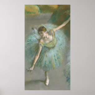 Poster Dançarina em Green Edgar Degas