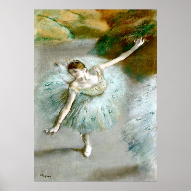 Poster Dançarina em Verde - Edgar Degas (Frente)