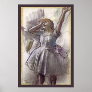 Pôster Dançarina Esticando por Edgar Degas, Balé Vintage