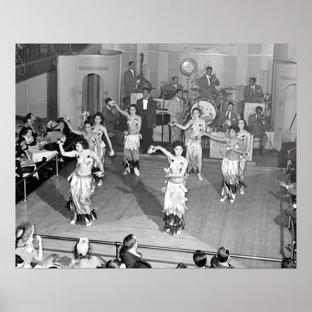 Pôster Dançarinas de Cabaré, 1941. Foto Antiga (Frente)