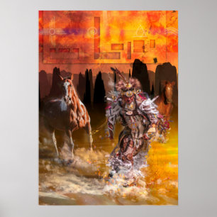 Poster Dançarino Americano Nativo ROLLING THBLIING