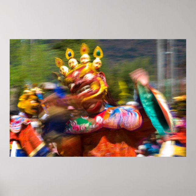 Poster Dançarino Asiático Fantasiado (Frente)