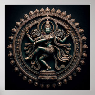 Poster Dançarino Cósmico Nataraja Arte do Senhor Shiva