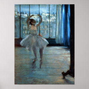 Pôster Dançarino de Edgar Degas   na frente de uma janel